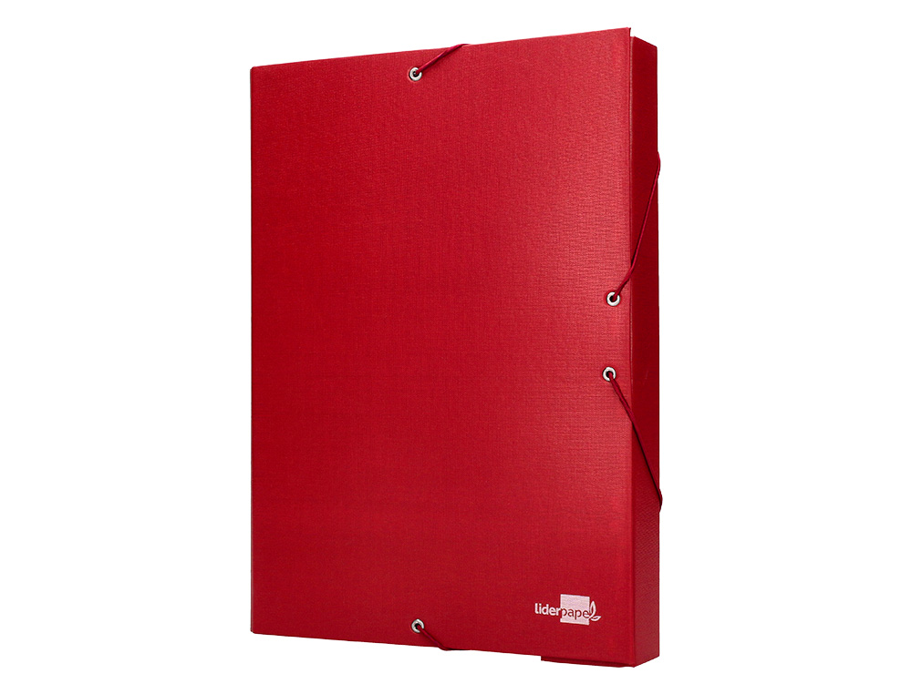 CARPETA PROYECTOS LIDERPAPEL FOLIO LOMO 50MM CARTON FORRADOROJA