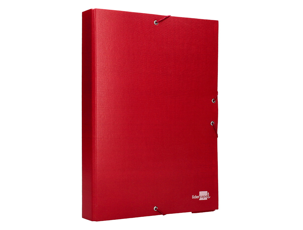 CARPETA PROYECTOS LIDERPAPEL FOLIO LOMO 50MM CARTON FORRADOROJA