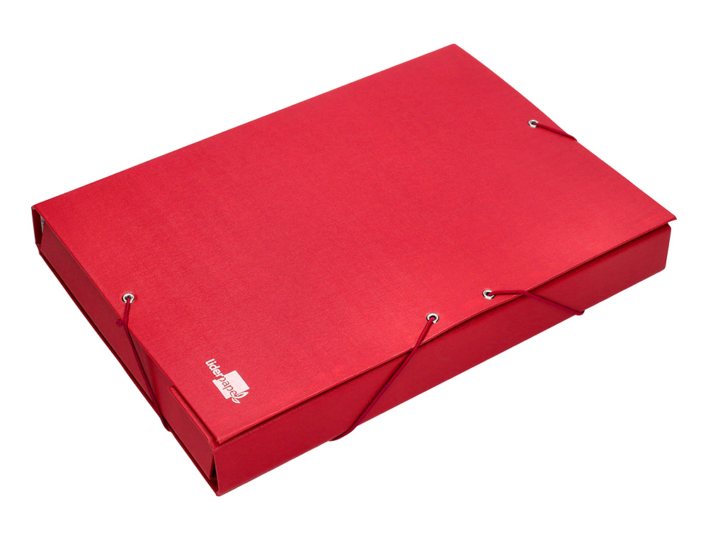 CARPETA PROYECTOS LIDERPAPEL FOLIO LOMO 50MM CARTON FORRADOROJA