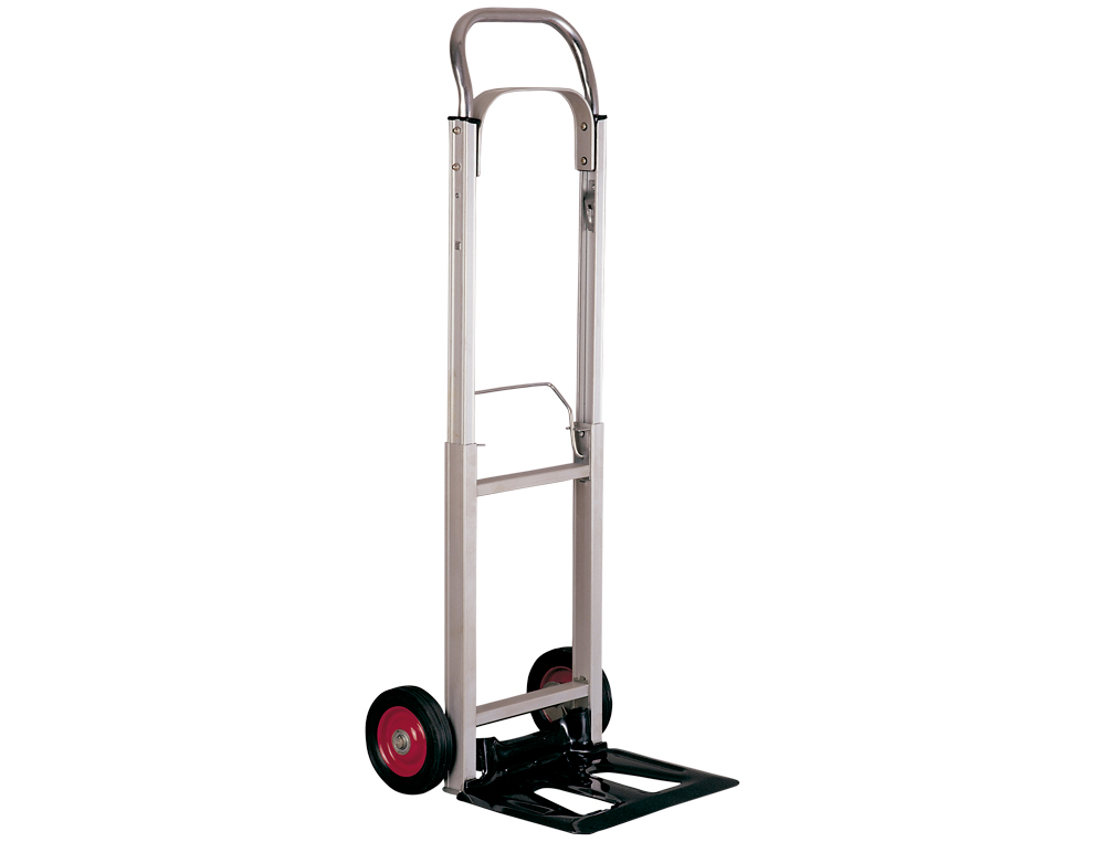 CARRETILLA PORTAPAQUETES Q-CONNECT CON RUEDAS PLEGABLESEN ALUMINIO CARGA 90 KG 1110X390X410 MM