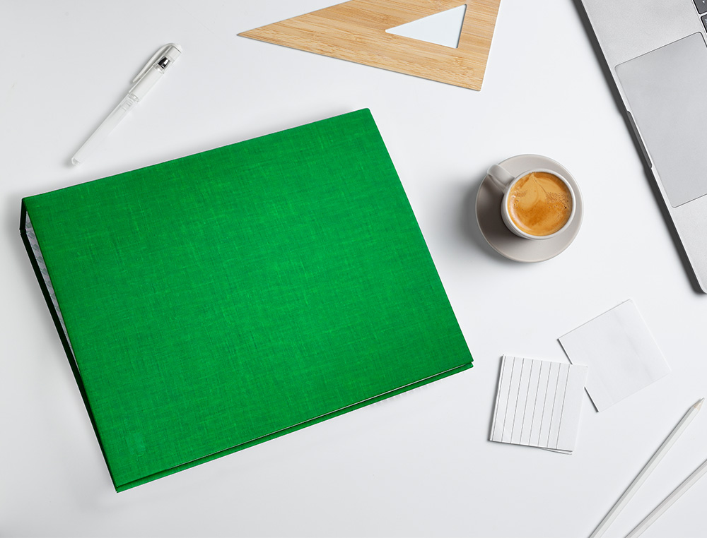 CARPETA DE 4 ANILLAS 25MM MIXTAS LIDERPAPEL FOLIO CARTONFORRADO PAPER COAT VERDE