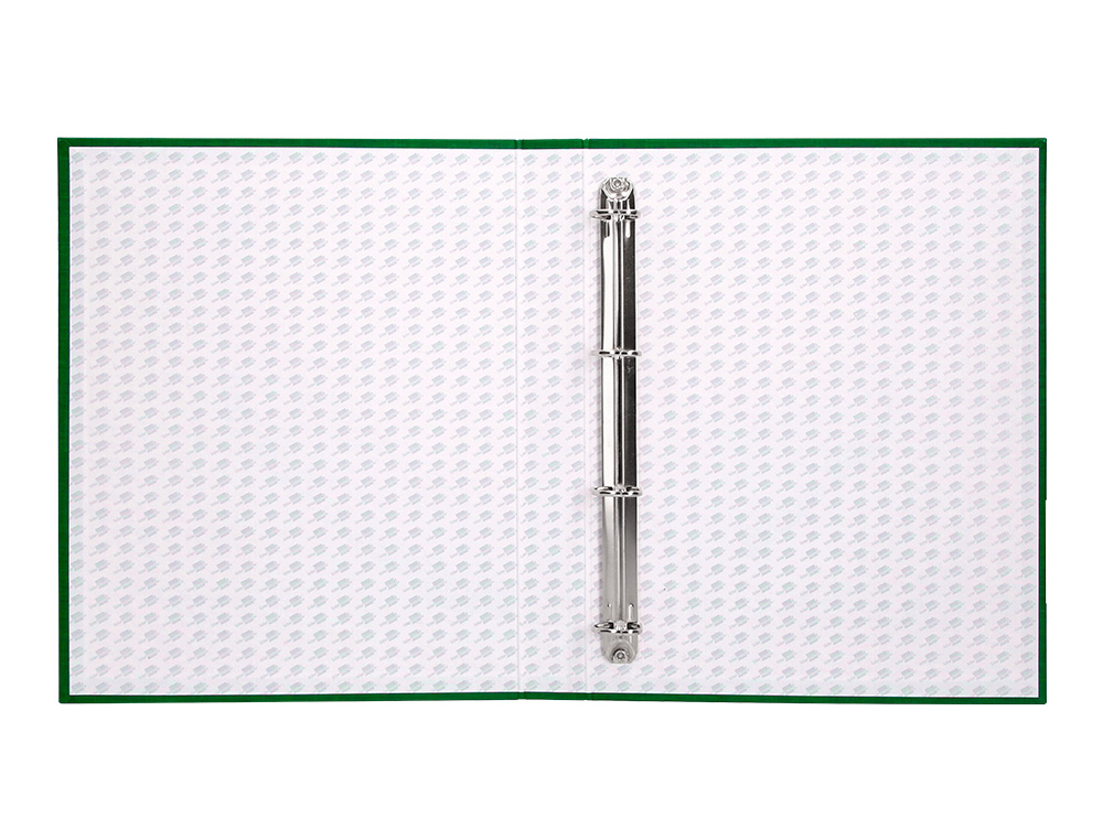 CARPETA DE 4 ANILLAS 25MM MIXTAS LIDERPAPEL FOLIO CARTONFORRADO PAPER COAT VERDE