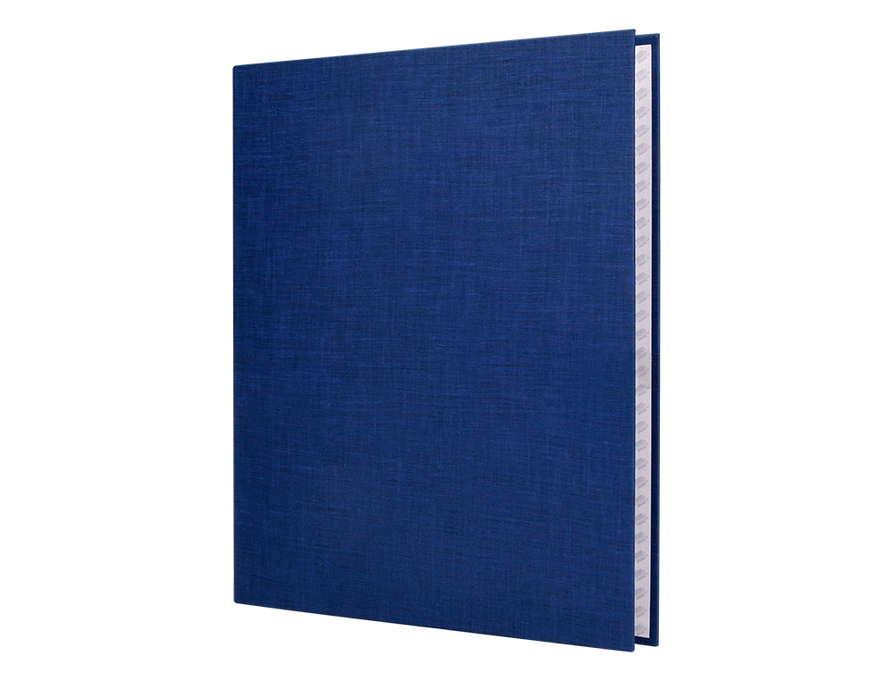 CARPETA DE 4 ANILLAS 25MM MIXTAS LIDERPAPEL FOLIO CARTON FORRADO PAPER COAT AZUL