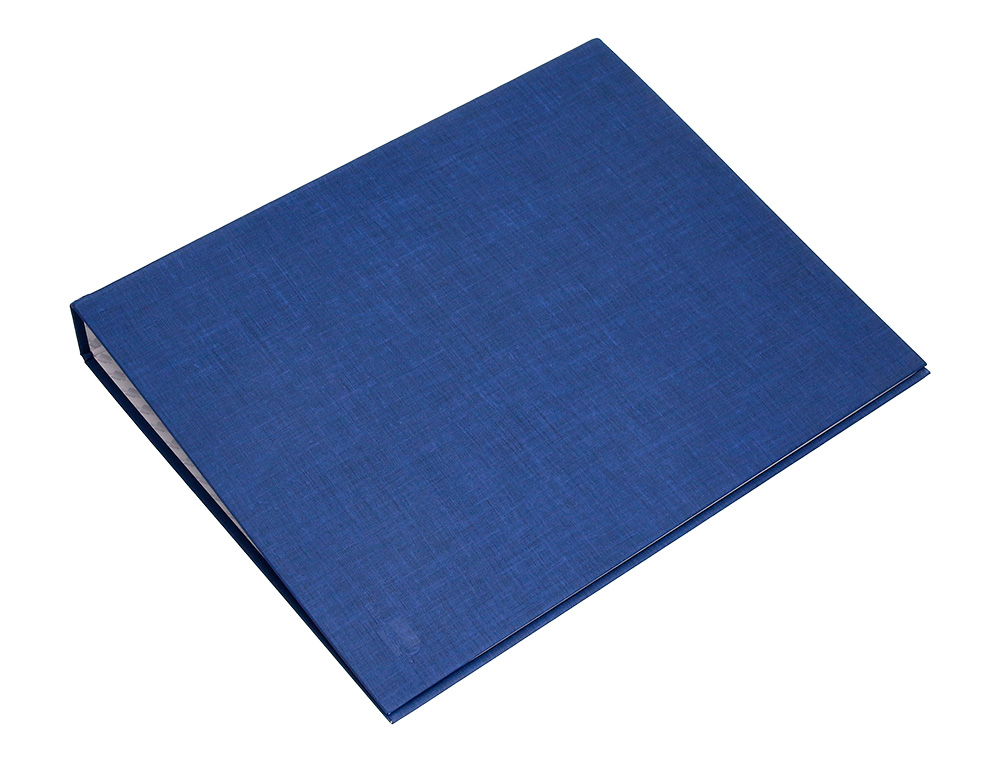 CARPETA DE 4 ANILLAS 25MM MIXTAS LIDERPAPEL FOLIO CARTON FORRADO PAPER COAT AZUL