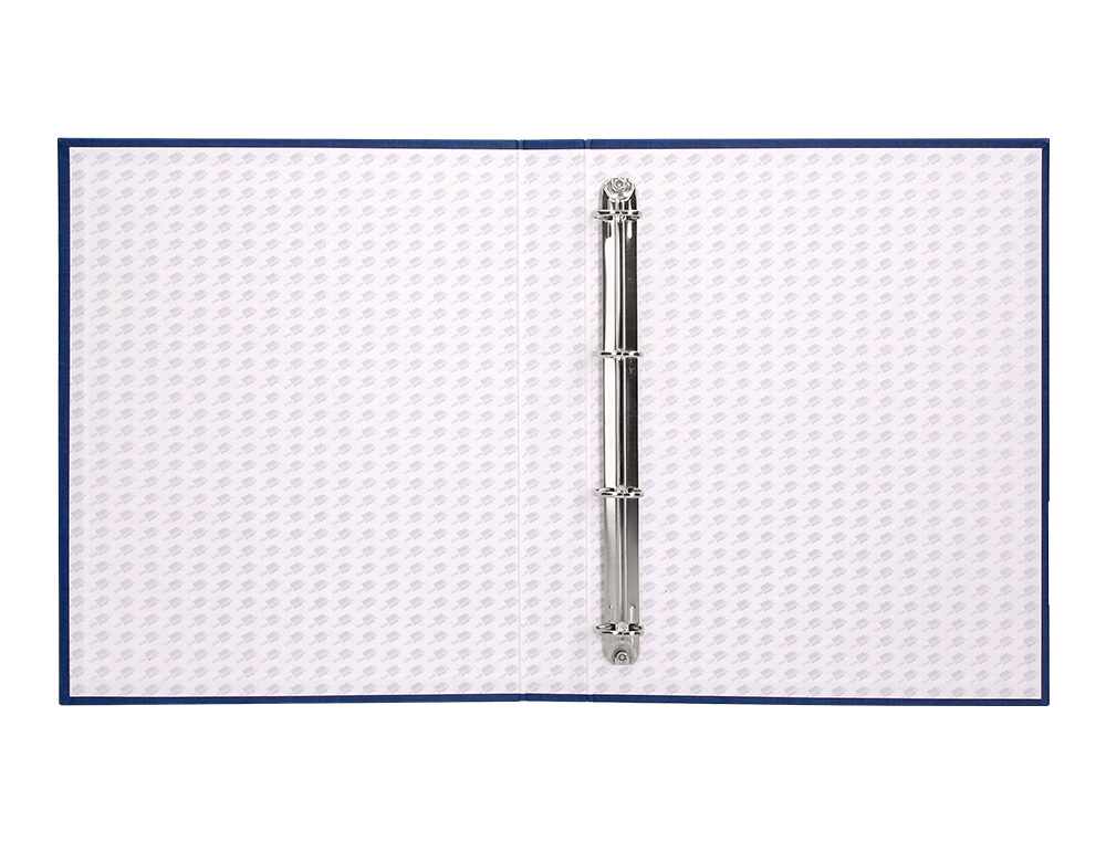 CARPETA DE 4 ANILLAS 25MM MIXTAS LIDERPAPEL FOLIO CARTON FORRADO PAPER COAT AZUL