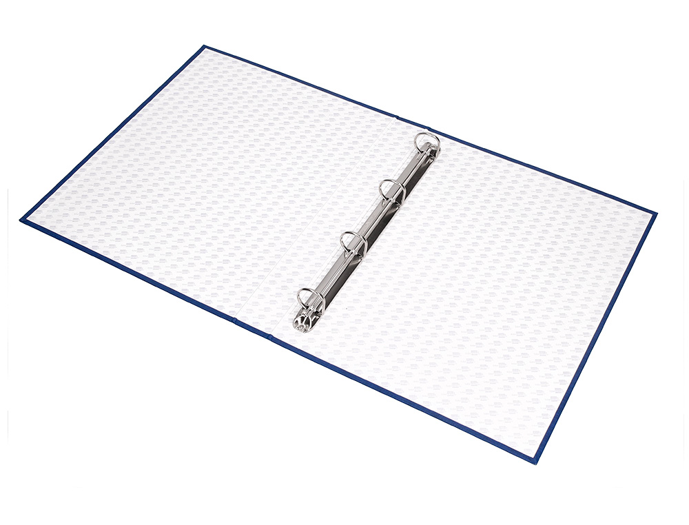 CARPETA DE 4 ANILLAS 25MM MIXTAS LIDERPAPEL FOLIO CARTON FORRADO PAPER COAT AZUL