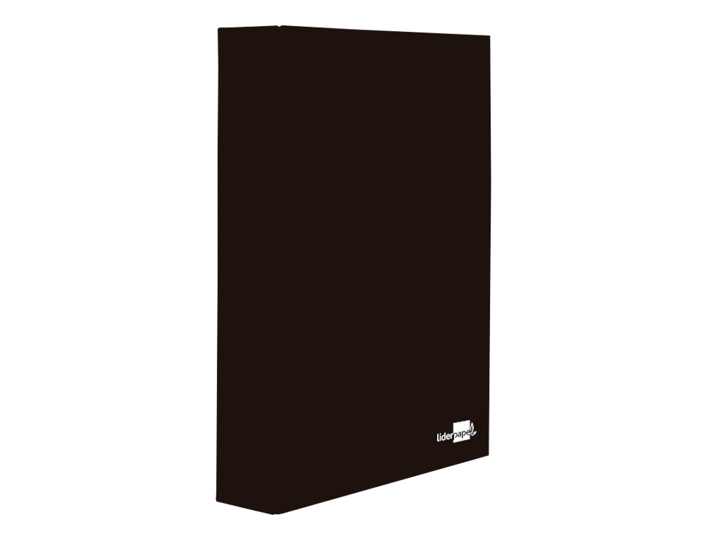 CARPETA DE 4 ANILLAS 40MM MIXTAS LIDERPAPEL FOLIO CARTON FORRADO PAPER COAT NEGRA