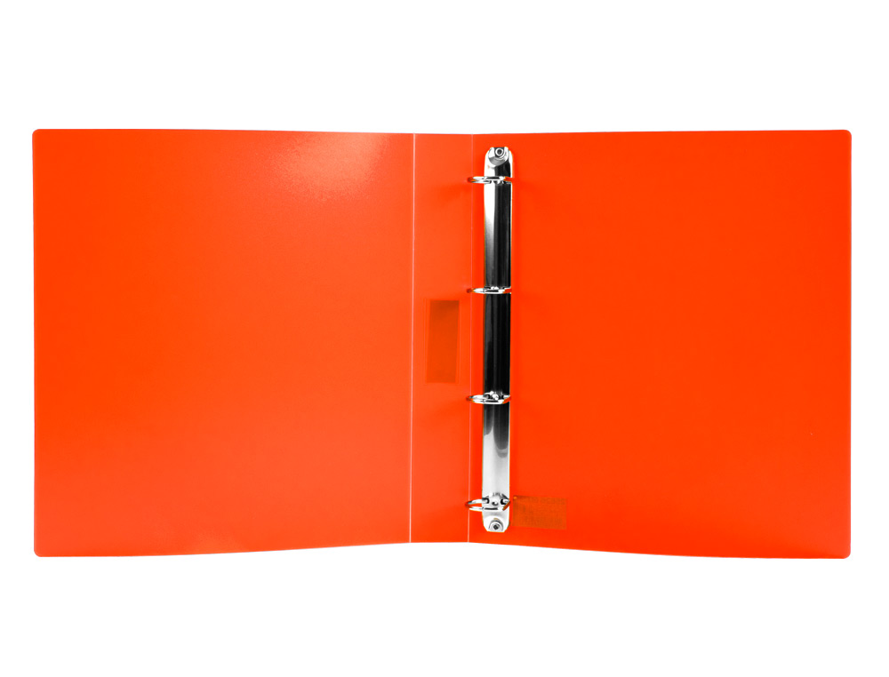 CARPETA LIDERPAPEL 4 ANILLAS 25 MM MIXTAS 43431 POLIPROPILENO DIN A4 NARANJA SERIE FROSTY