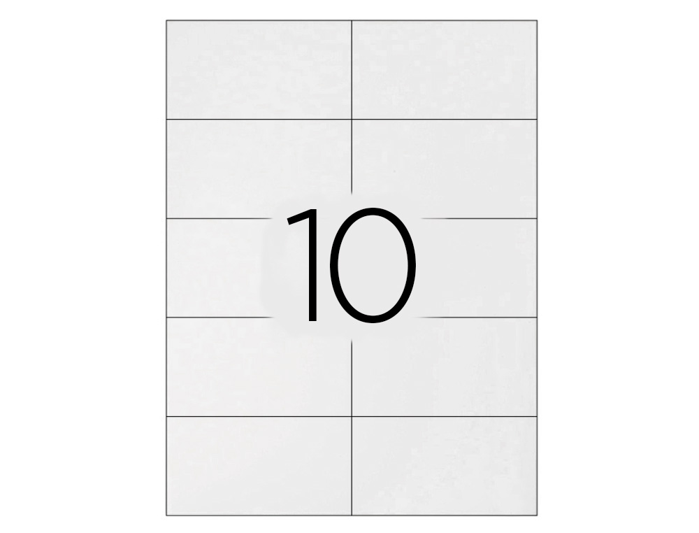 ETIQUETA ADHESIVA Q-CONNECT KF10658 TAMAO 105X57 MM FOTOCOPIADORA LASER INK-JET CAJA CON 100 HOJAS DIN A4