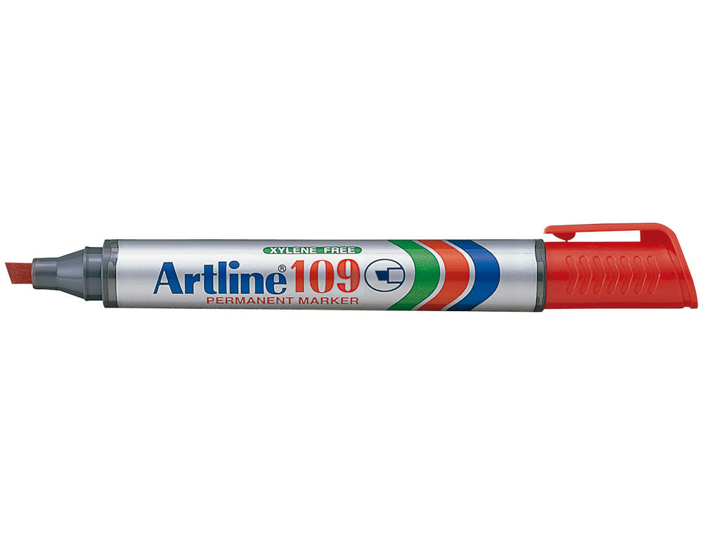 ROTULADOR ARTLINE MARCADOR PERMANENTE 109 ROJO PUNTA BISELADA
