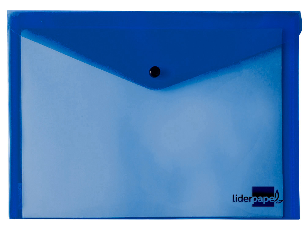 CARPETA LIDERPAPEL DOSSIER BROCHE 34352 POLIPROPILENO DIN A5 AZUL TRANSPARENTE