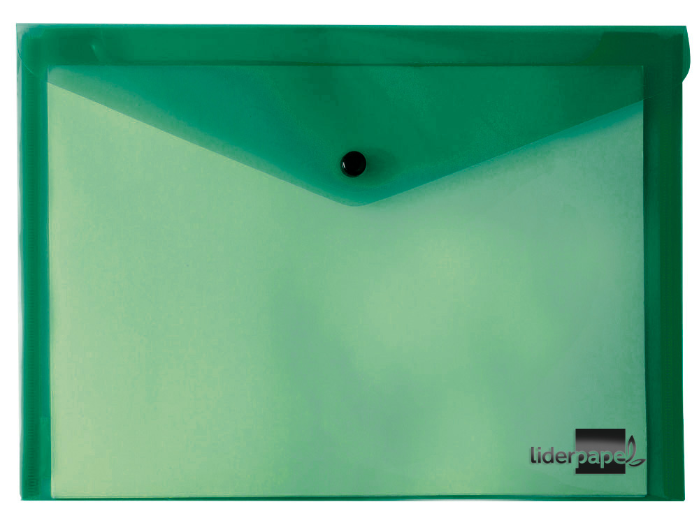 CARPETA LIDERPAPEL DOSSIER BROCHE 34353 POLIPROPILENO DIN A5 VERDE TRANSPARENTE