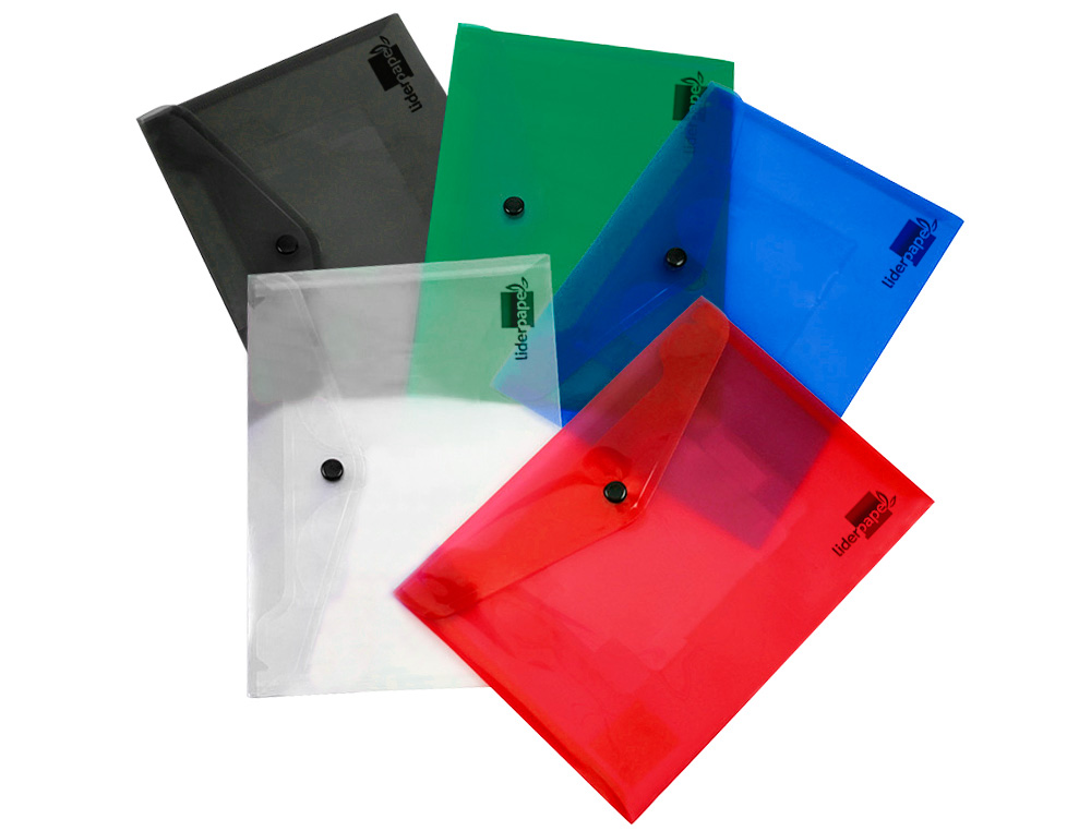 CARPETA LIDERPAPEL DOSSIER BROCHE 34353 POLIPROPILENO DIN A5 VERDE TRANSPARENTE