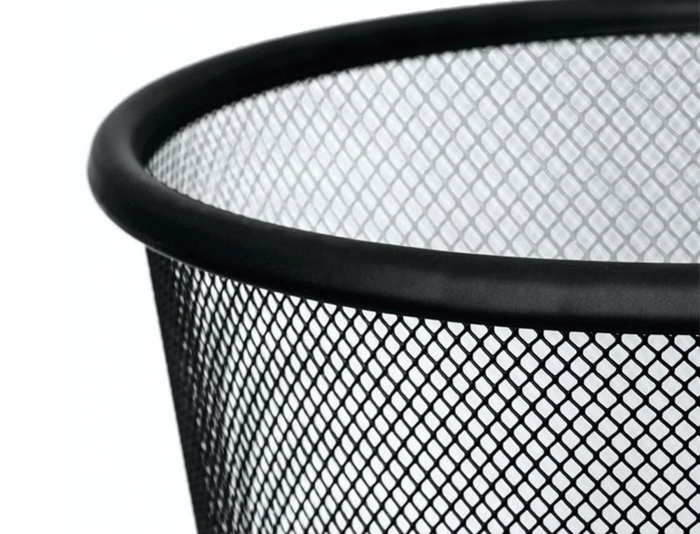 PAPELERA METALICA Q-CONNECT NEGRA REJILLA 295X345MM