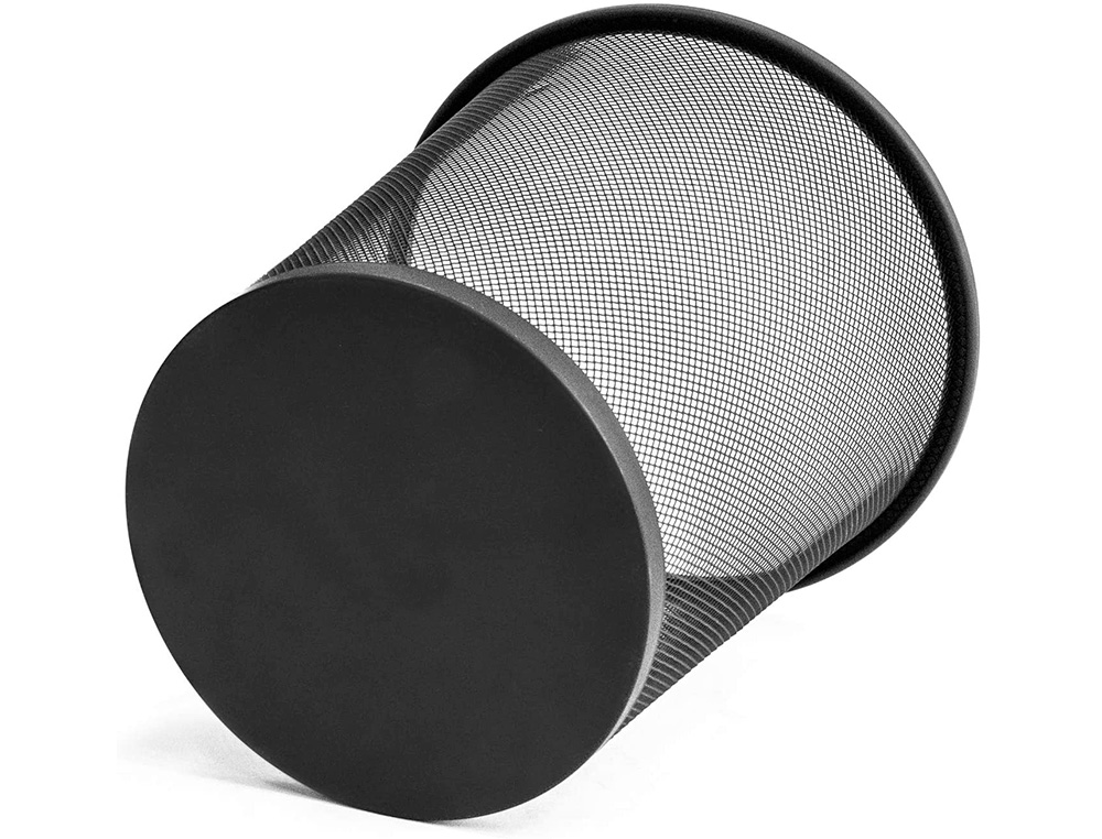PAPELERA METALICA Q-CONNECT NEGRA REJILLA 295X345MM