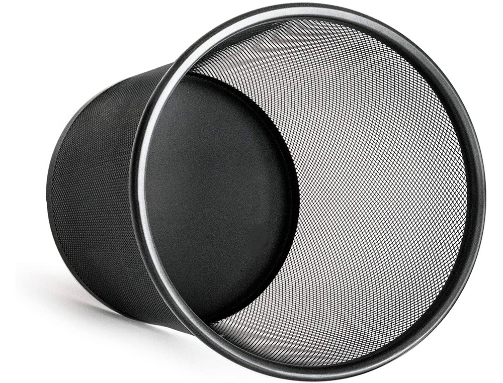 PAPELERA METALICA Q-CONNECT NEGRA REJILLA 295X345MM