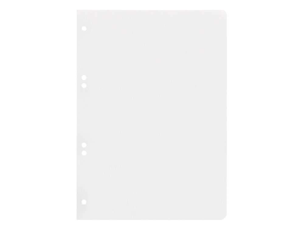 RECAMBIO LIDERPAPEL CUARTO 100 HOJAS 60G/M2 LISO SIN MARGEN 6 TALADROS