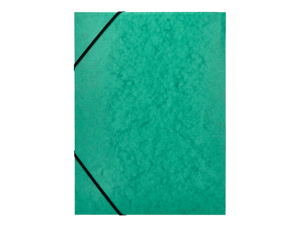 CARPETA Q-CONNECT GOMAS KF02168 CARTON SIMIL-PRESPAN SOLAPAS 320X243 MM VERDE