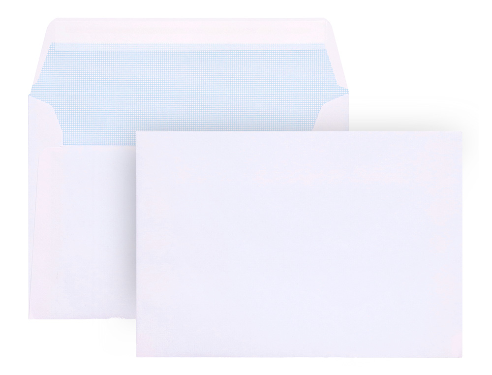 SOBRE LIDERPAPEL N.19 BLANCO C6 114X162 MM TIRA DE SILICONACAJA DE 500 UNIDADES