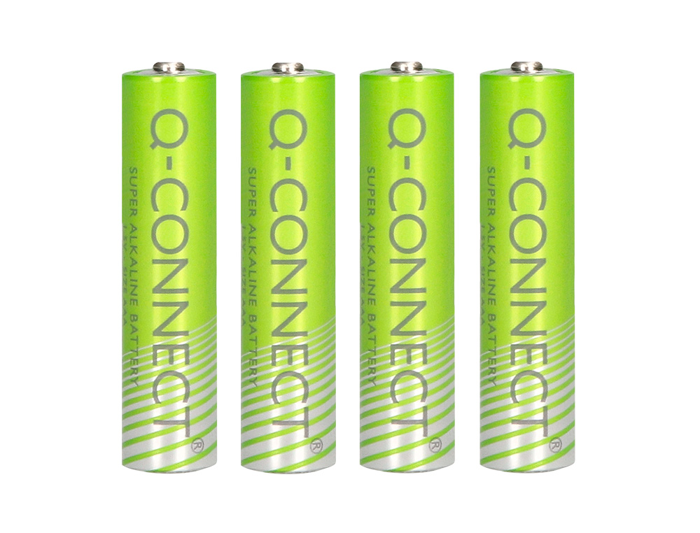 PILA Q-CONNECT ALCALINA AAA BLISTER CON 4 UNIDADES