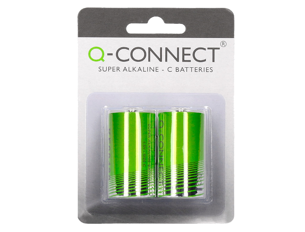 PILA Q-CONNECT ALCALINA C BLISTER DE 2 UNIDADES