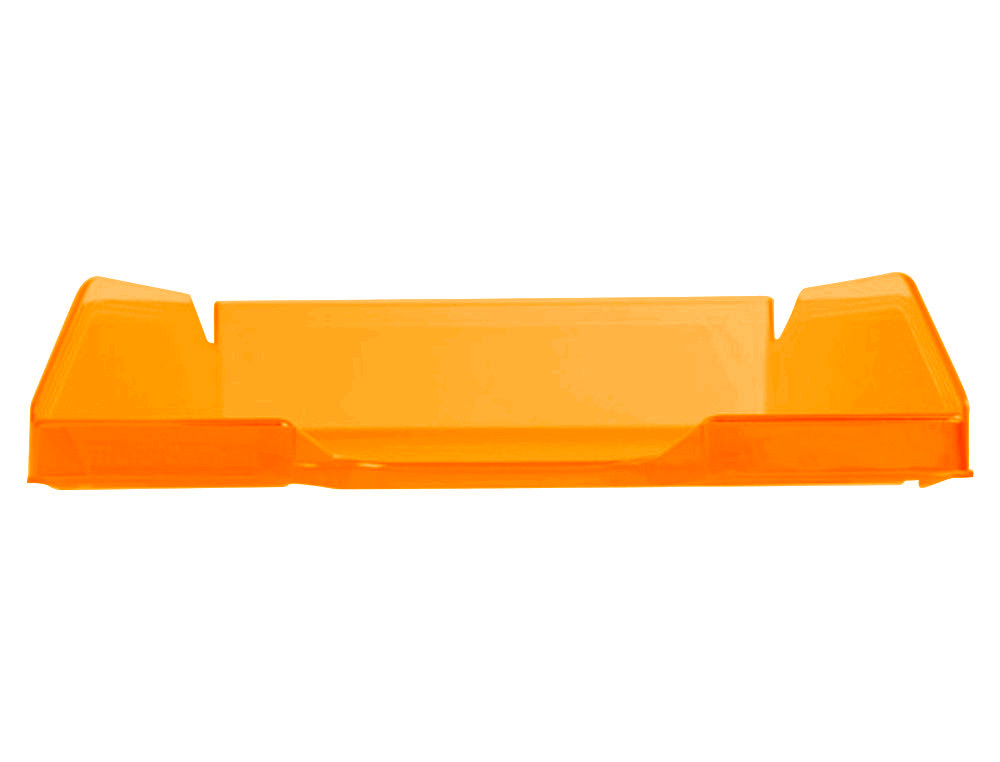 BANDEJA SOBREMESA PLASTICO Q-CONNECT NARANJA TRANSPARENTE 240X70X340 MM