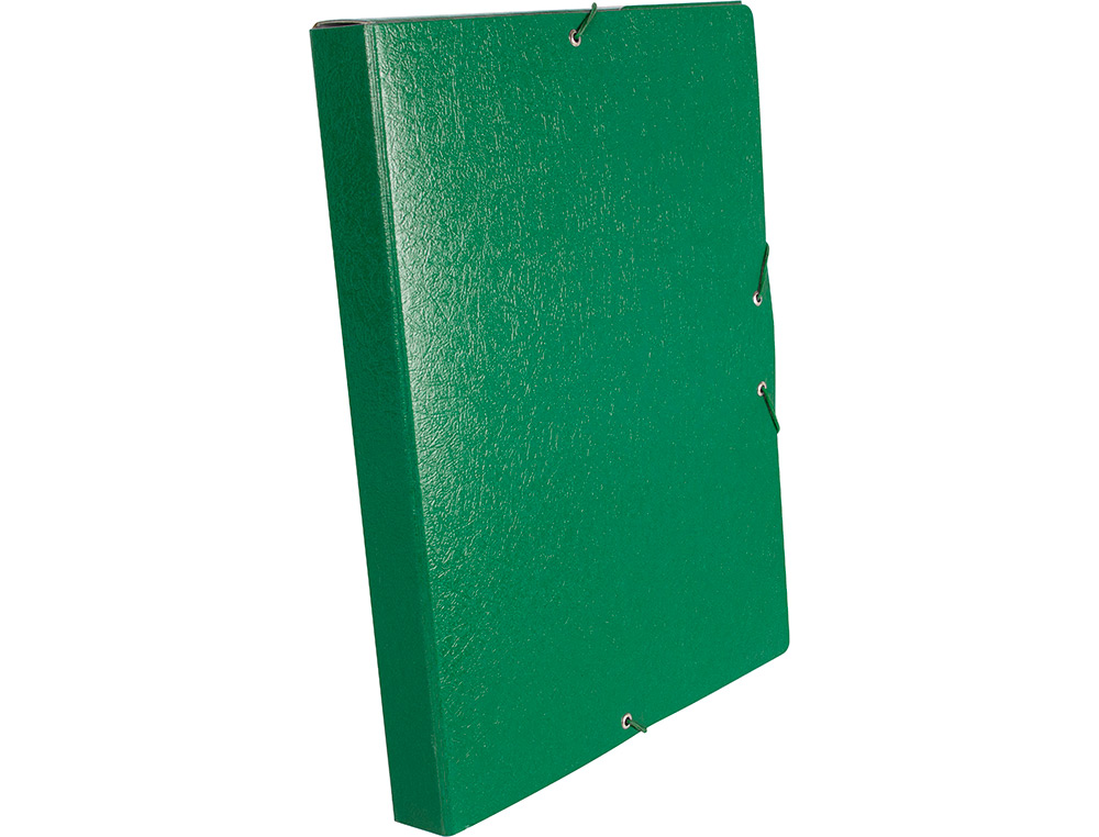 CARPETA PROYECTOS LIDERPAPEL FOLIO LOMO 30MM CARTON GOFRADO VERDE