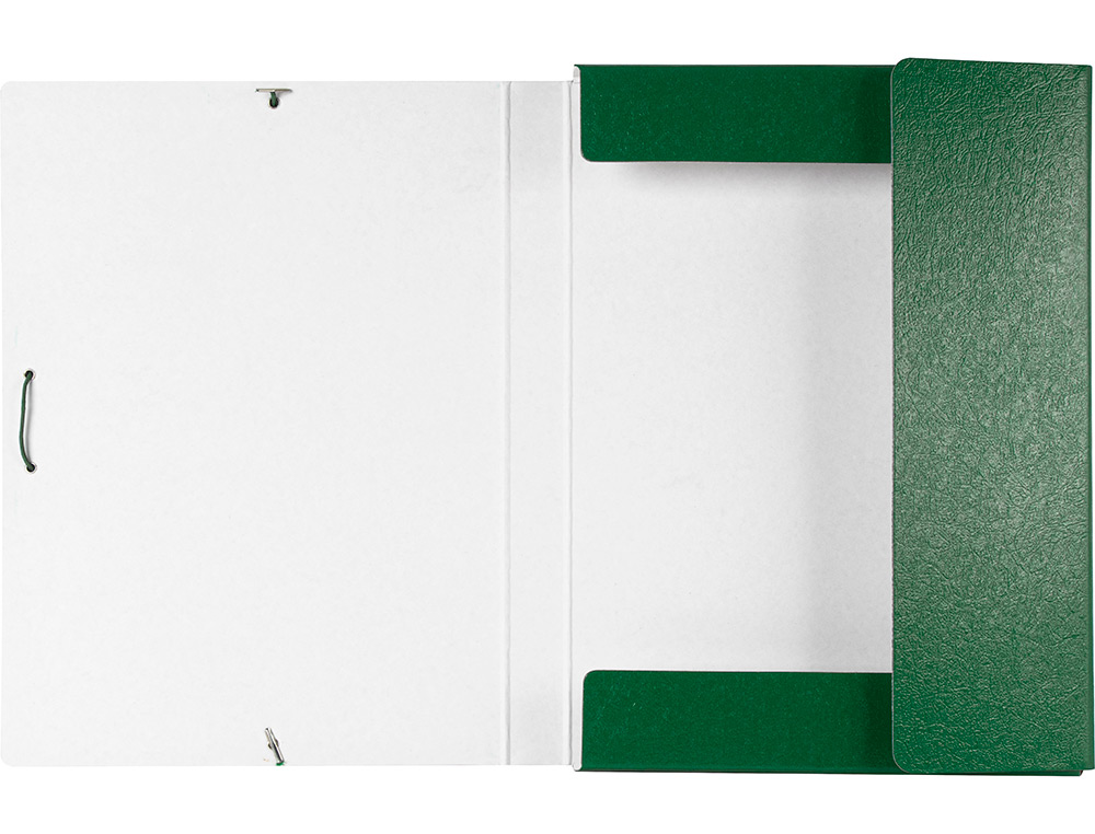 CARPETA PROYECTOS LIDERPAPEL FOLIO LOMO 30MM CARTON GOFRADO VERDE