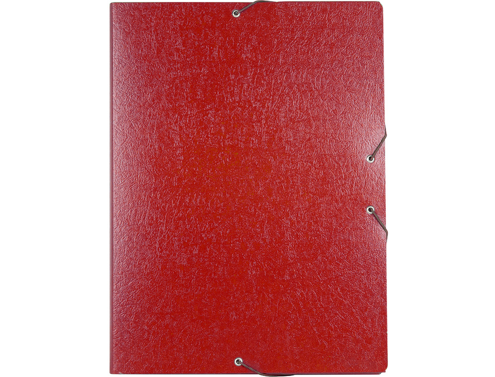 CARPETA PROYECTOS LIDERPAPEL FOLIO LOMO 30MM CARTON GOFRADO ROJA