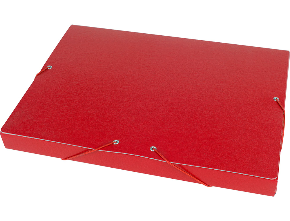 CARPETA PROYECTOS LIDERPAPEL FOLIO LOMO 30MM CARTON GOFRADO ROJA