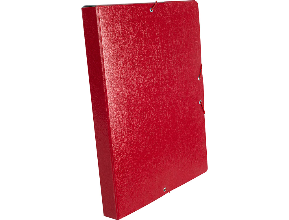 CARPETA PROYECTOS LIDERPAPEL FOLIO LOMO 30MM CARTON GOFRADO ROJA