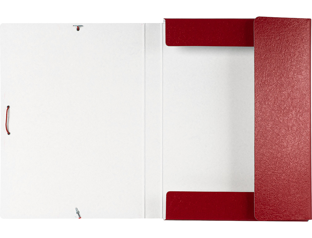 CARPETA PROYECTOS LIDERPAPEL FOLIO LOMO 30MM CARTON GOFRADO ROJA