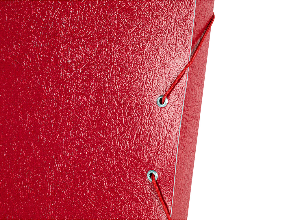 CARPETA PROYECTOS LIDERPAPEL FOLIO LOMO 30MM CARTON GOFRADO ROJA