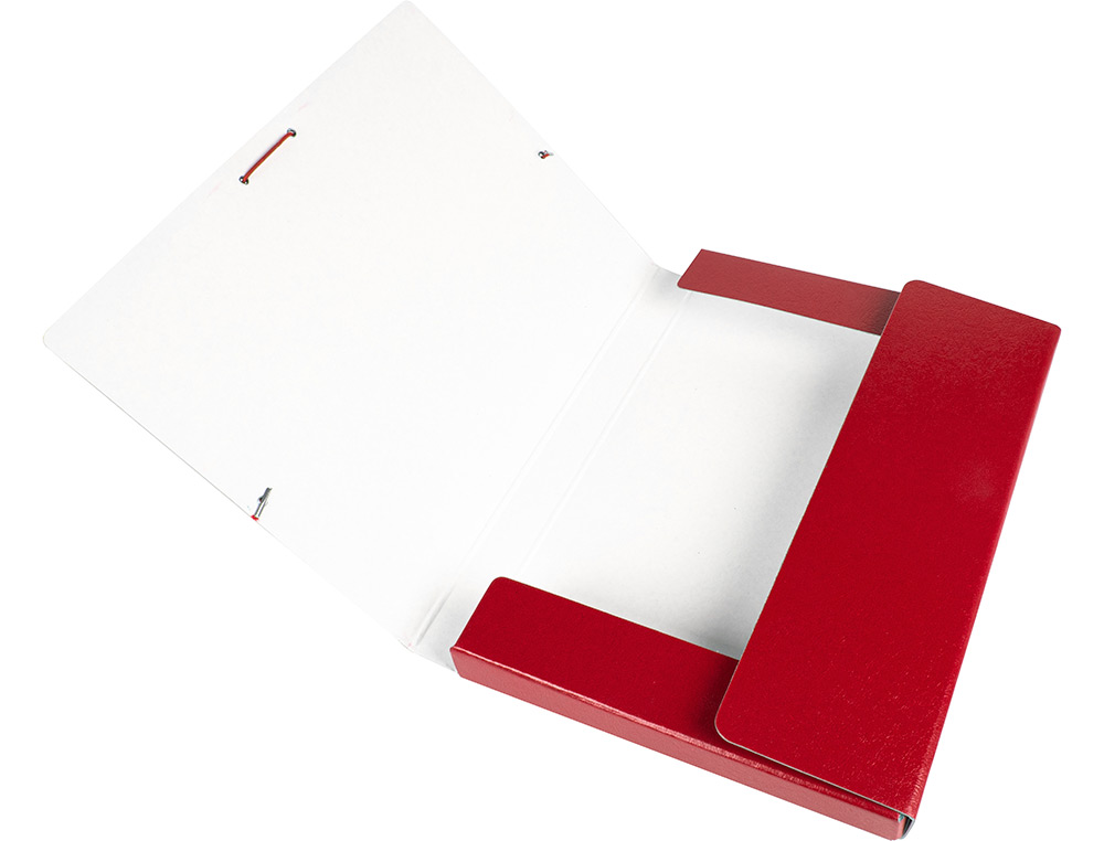 CARPETA PROYECTOS LIDERPAPEL FOLIO LOMO 30MM CARTON GOFRADO ROJA
