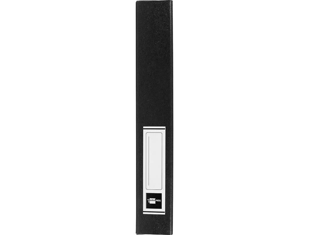 CARPETA PROYECTOS LIDERPAPEL FOLIO LOMO 50MM CARTON GOFRADO NEGRA