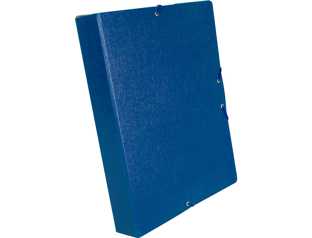 CARPETA PROYECTOS LIDERPAPEL FOLIO LOMO 50MM CARTON GOFRADO AZUL