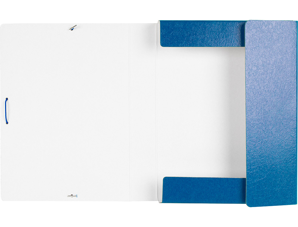 CARPETA PROYECTOS LIDERPAPEL FOLIO LOMO 50MM CARTON GOFRADO AZUL