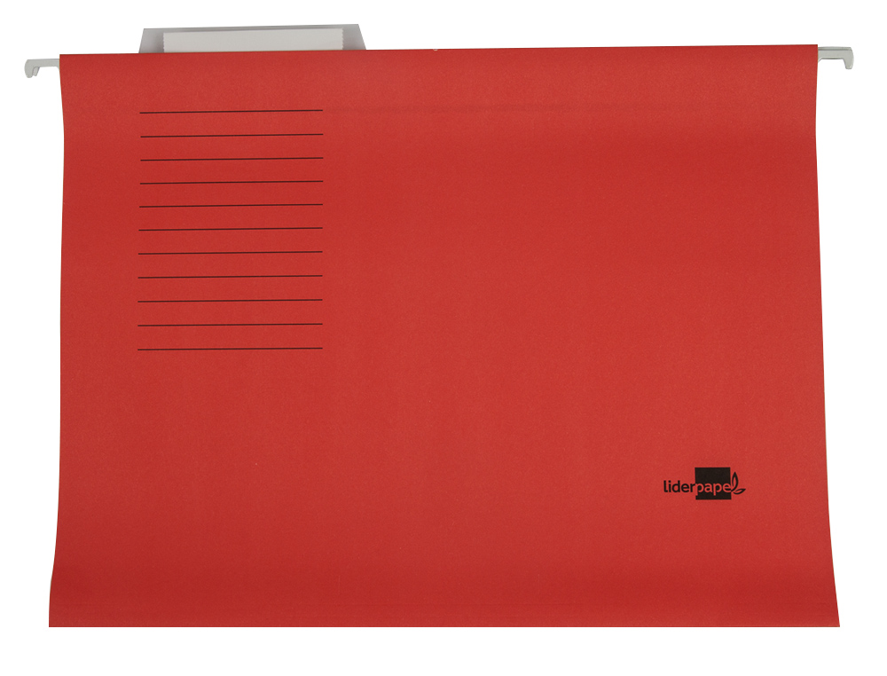 CARPETA COLGANTE LIDERPAPEL FOLIO COLOR ROJO