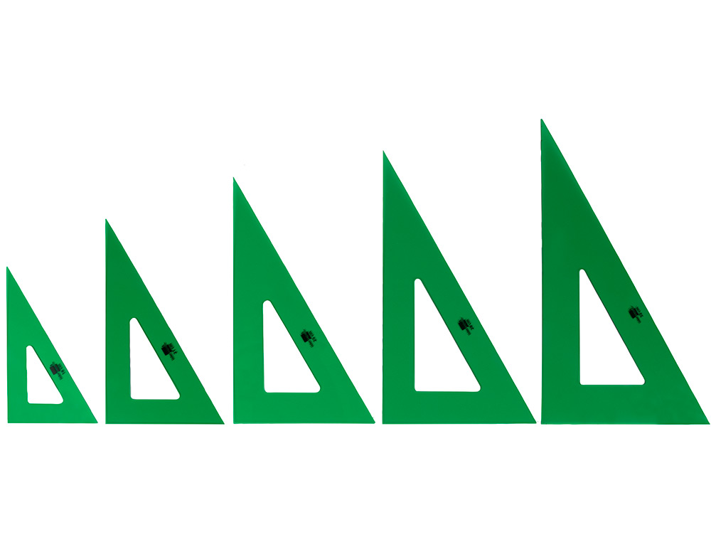 ESCUADRA LIDERPAPEL 32 CM ACRILICO VERDE
