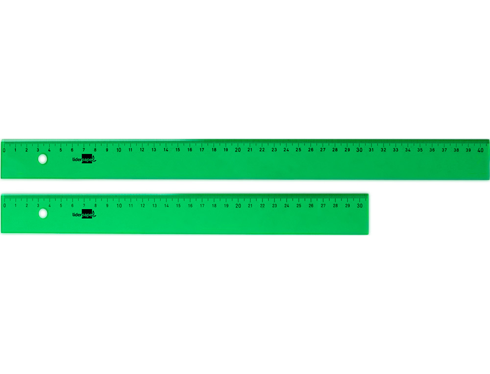 REGLA LIDERPAPEL 40 CM ACRILICO VERDE