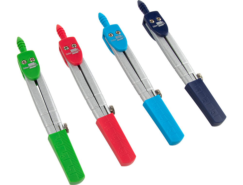 COMPAS LIDERPAPEL CON MANGO EXTRA SOFT COLORES SURTIDOS