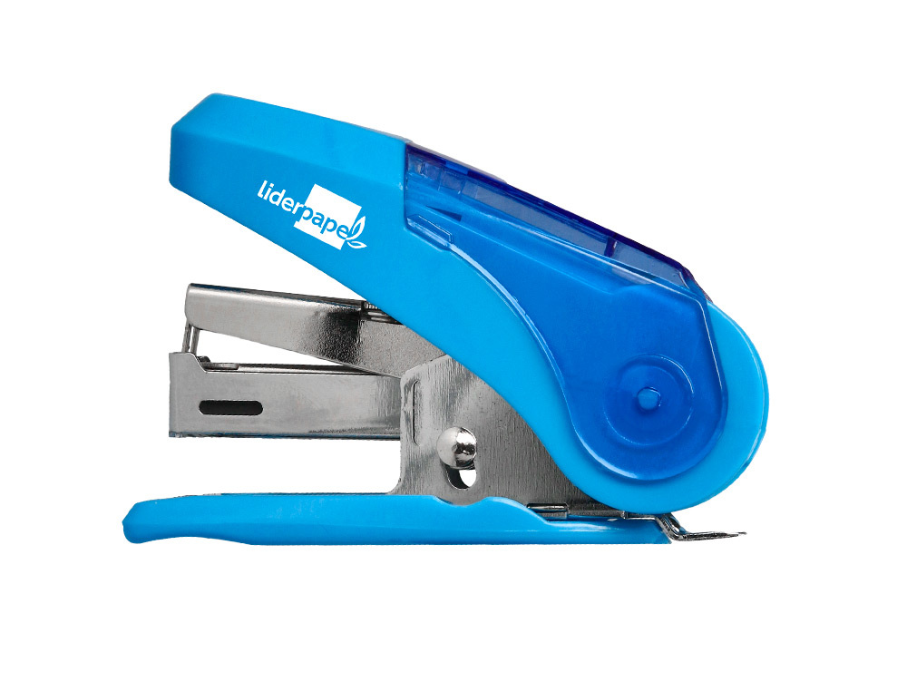 GRAPADORA LIDERPAPEL MICRO CON REGALO DE FUNDA Y CAJA DE 1000 GRAPAS N10 CAPACIDAD 12 HOJAS COLORES SURTIDOS