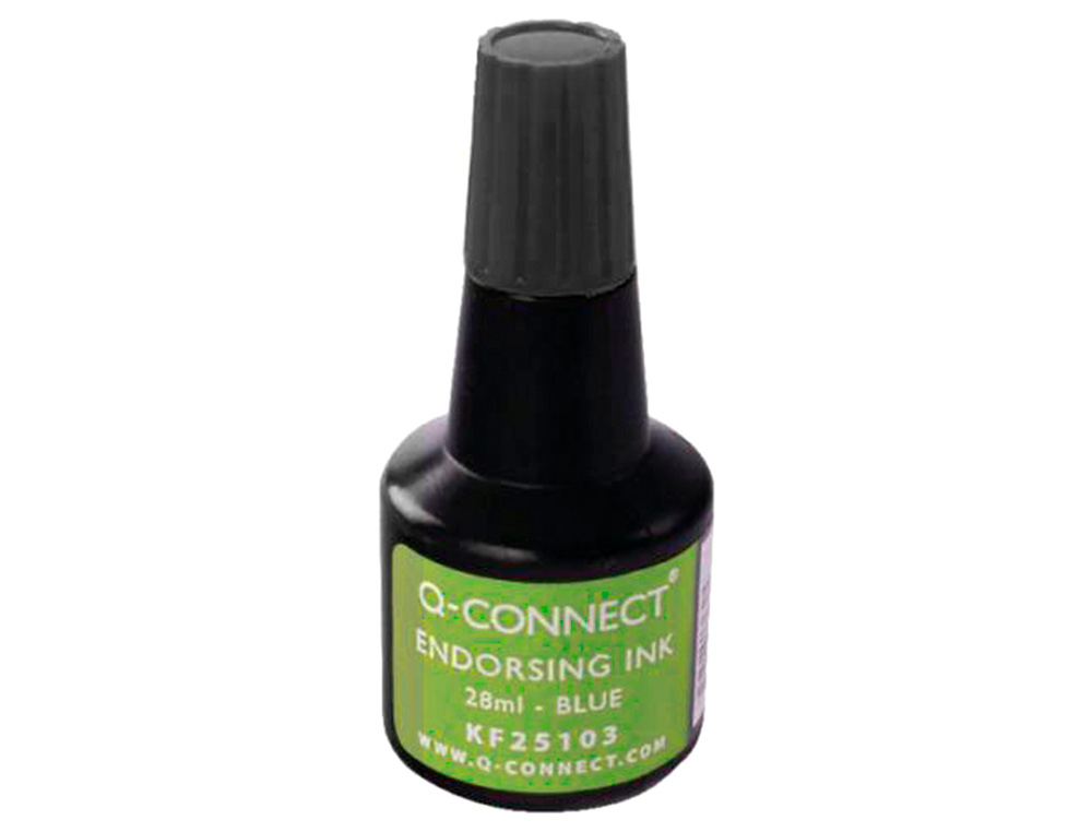 TINTA TAMPON Q-CONNECT NEGRO BOTE 28 ML