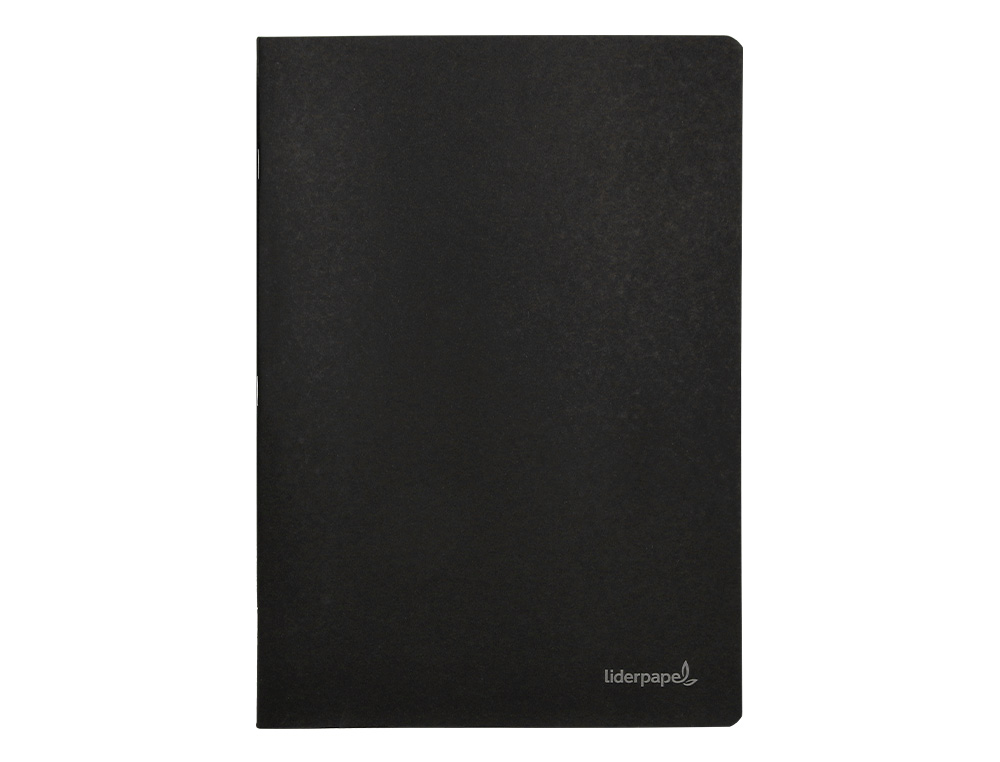 LIBRETA LIDERPAPEL TAPA NEGRA A4 80 HOJAS 60G/M2 CUADRO 5MM CON DOBLE MARGEN