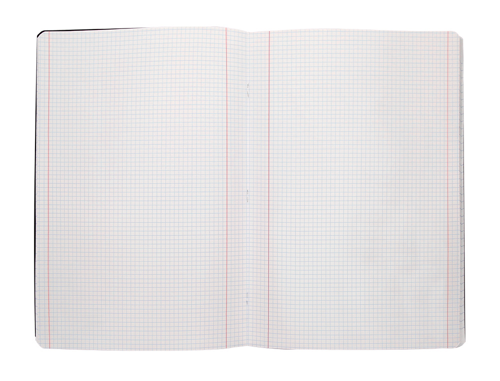 LIBRETA LIDERPAPEL TAPA NEGRA A4 80 HOJAS 60G/M2 CUADRO 5MM CON DOBLE MARGEN