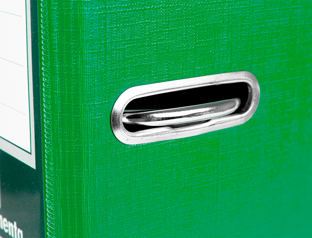 MODULO LIDERPAPEL 2 ARCHIVADORES FOLIO 2 ANILLAS MECANISMO DE PALANCA 75MM VERDE