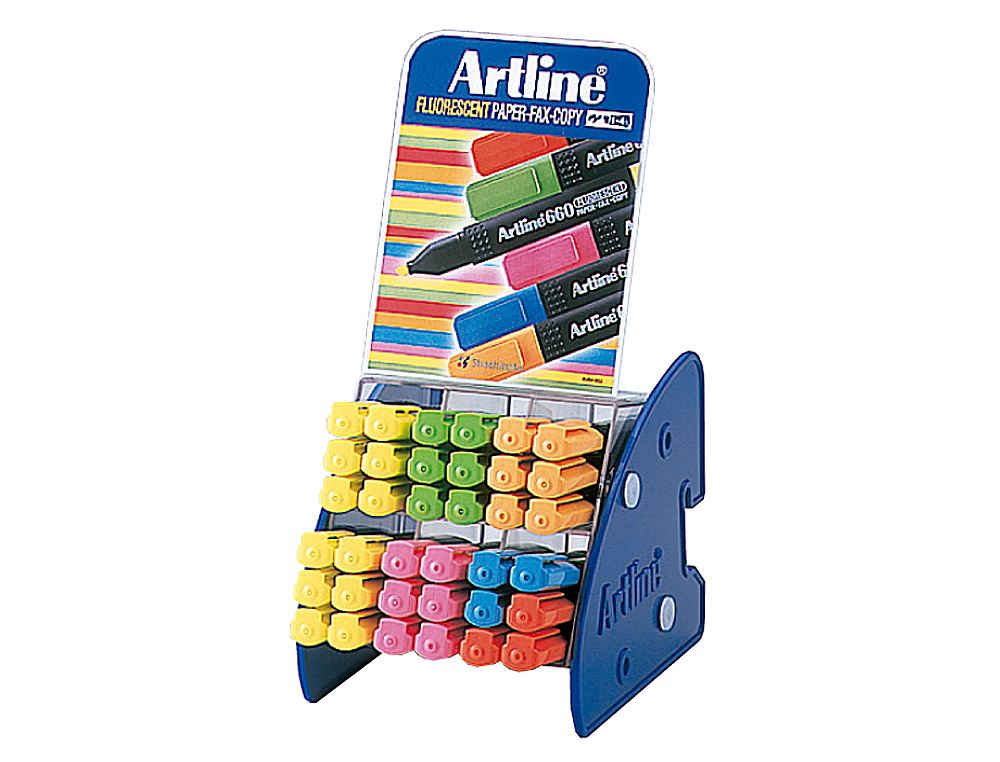 ROTULADORES ARTLINE FLUORESCENTE EK-660 EXPOSITOR DE 36 UNIDADES COLORES SURTIDOS