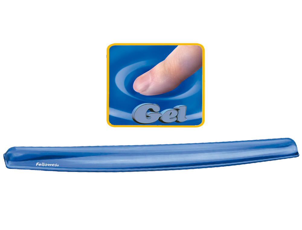 REPOSAMUÑECAS DE GEL FELLOWES PARA TECLADO COLOR AZUL 26X48X57 CM