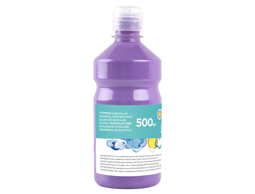TEMPERA LIQUIDA LIDERPAPEL ESCOLAR 500 ML LILA