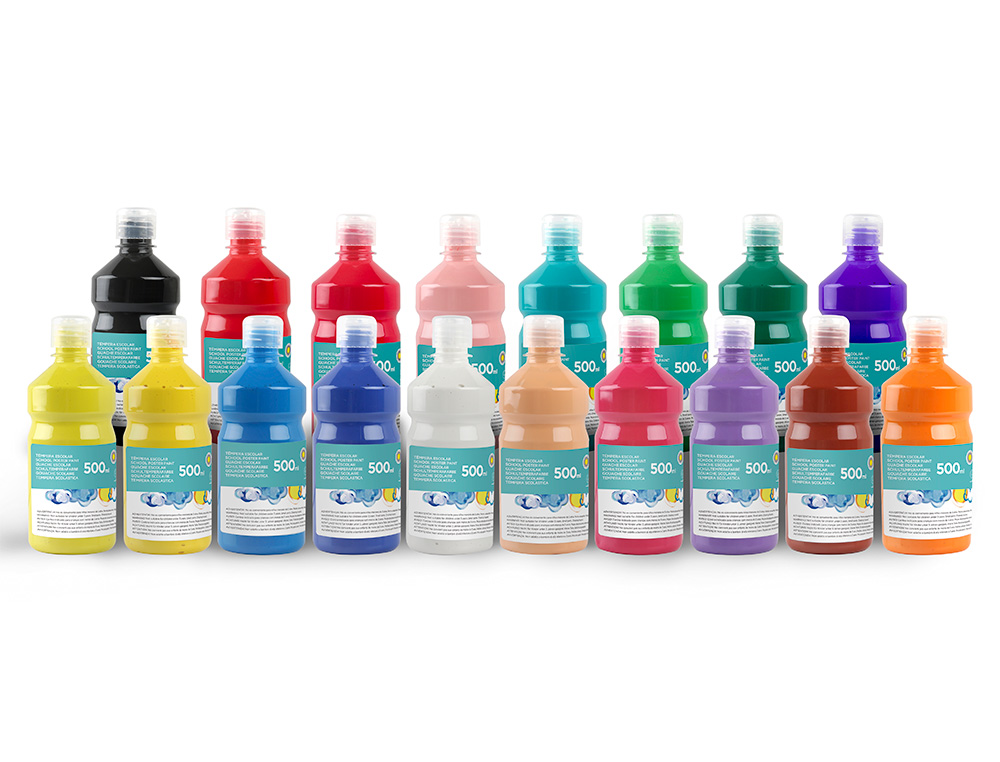 TEMPERA LIQUIDA LIDERPAPEL ESCOLAR 500 ML AZUL MARINO